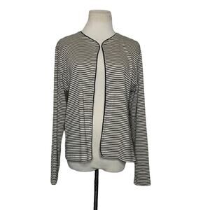 Mountain Lake cream black striped long sleeves cardigan size Small